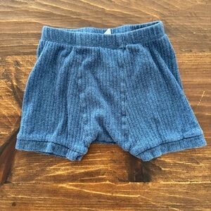 GUC kate quinn Blue Ribbed Cotton Panda Shorts 2T